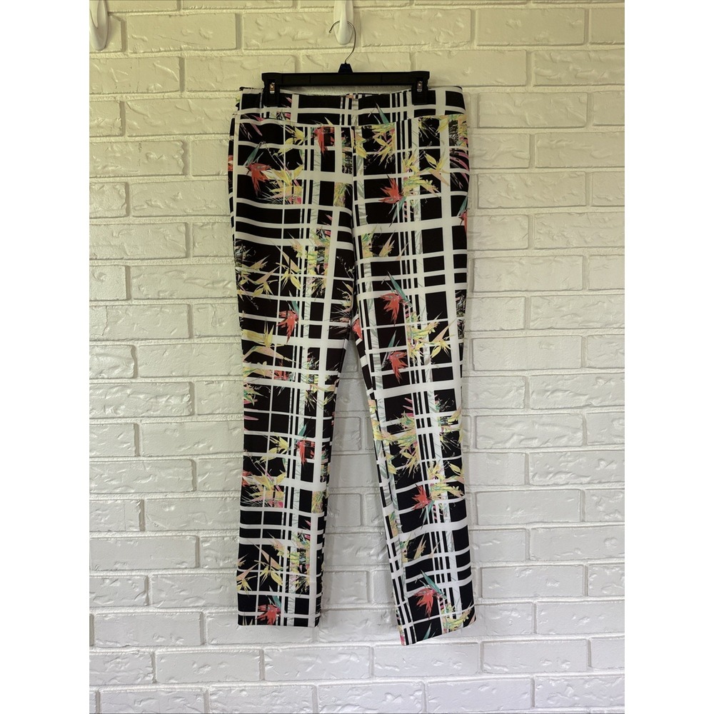 Large‎ Abstract Plaid Stretch Pants Y2K Art Teacher Retro Chic